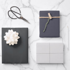 Hoja De Papel De Regalo Ónix Llano Gris de Payne Platino 3 Tonos