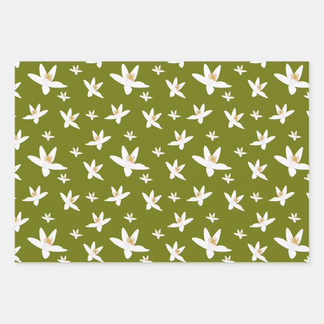 Hoja De Papel De Regalo Orange Blossom Wrapping Sheets (Anverso)