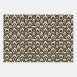 Hoja De Papel De Regalo Ornamental Art Deco – Noir | Decorative Luxe