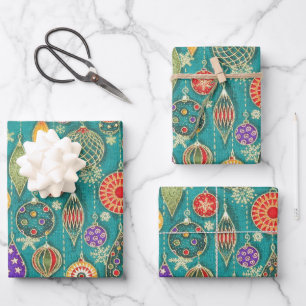Hoja De Papel De Regalo Ornamentos de época