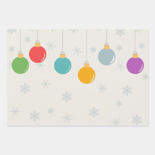 Hoja De Papel De Regalo Ornamentos de Navidad