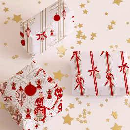Hoja De Papel De Regalo Ornamentos modernos y singulares de Navidad