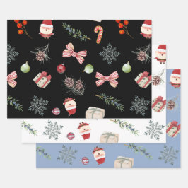 Hoja De Papel De Regalo Ornamentos navideños fríos y brillantes