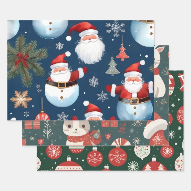 Hoja De Papel De Regalo Ornamentos y decoraciones navideños (Set)