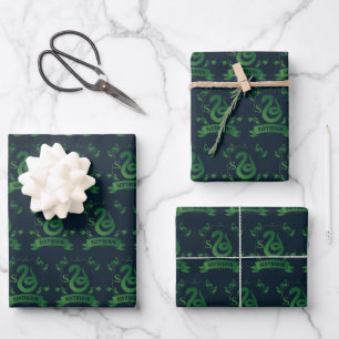 Hoja De Papel De Regalo Ornate SLYTHERIN™ House Escudo