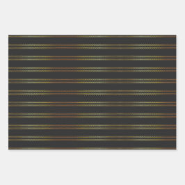 Hoja De Papel De Regalo Ornato Romántico de Oro Elegante