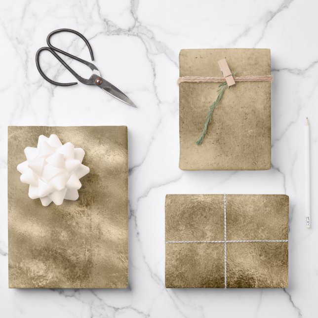 Hoja De Papel De Regalo Oro antiguo (Anverso)