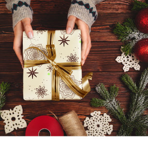 Hoja De Papel De Regalo Oro de marfil