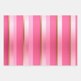 Hoja De Papel De Regalo Oro moderno y rosado