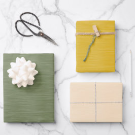 Hoja De Papel De Regalo Oro oscuro verde oscuro y marfil shimmery