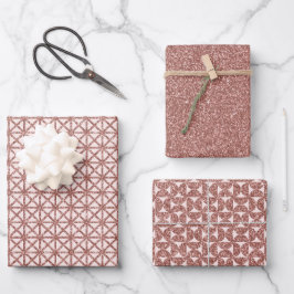 Hoja De Papel De Regalo Oro Rosa Deslumbrante