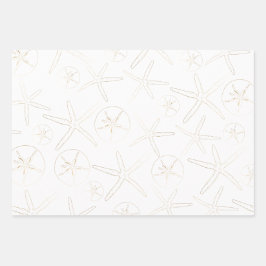 Hoja De Papel De Regalo Oro y remolino: playa, náutica