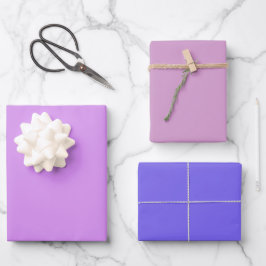 Hoja De Papel De Regalo Orquídea Lila Sencilla Tonos Púrpura Pizarra 3 Ton