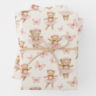 Hoja De Papel De Regalo Osos bailarines lindos