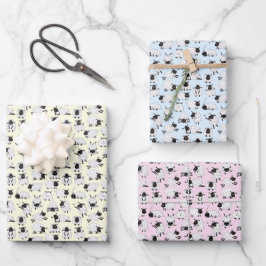 Hoja De Papel De Regalo Ovejas Divertidas Divirtiéndose