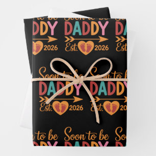 Hoja De Papel De Regalo Padre Pronto 2026 Anuncio de Embarazo en Carga