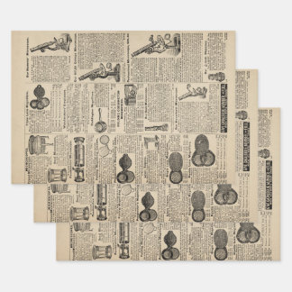 Hoja De Papel De Regalo Página Catálogo de Microscopio de Vintage