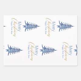 Hoja De Papel De Regalo Pagoda Azul Dusty