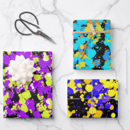 Hoja De Papel De Regalo Paint salpicado