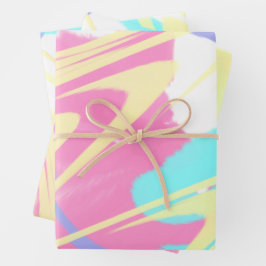 Hoja De Papel De Regalo Paint Splatt Resumen Arte