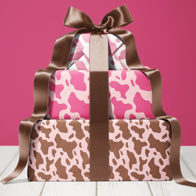 Hoja De Papel De Regalo País de impresión de vaca rosa (Subido por el creador)