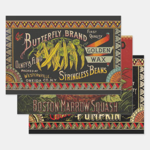 Hoja De Papel De Regalo País de verduras de etiqueta de anillo