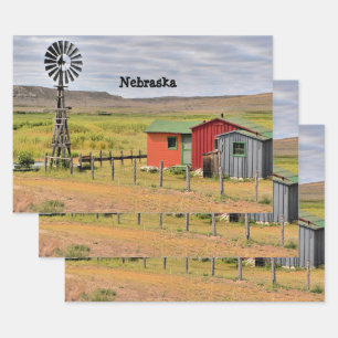 Hoja De Papel De Regalo paisaje de Nebraska