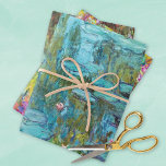Hoja De Papel De Regalo Paisajes del Jardín Monet<br><div class="desc">Hojas de papel envueltas en las que aparecen las atemporales y finas obras de arte de Claude Monet (1840-1926), el famoso artista impresionista francés. Aumente su experiencia de regalo con la belleza encantadora de los icónicos Water Lilies y los jardines Iris de Monet, capturando la esencia de la naturaleza en...</div>