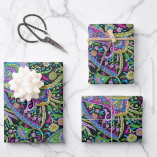 Hoja De Papel De Regalo Paisley Fantasy