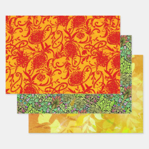 Hoja De Papel De Regalo Paisley Pearl, Arcadia y Leafy Sampler