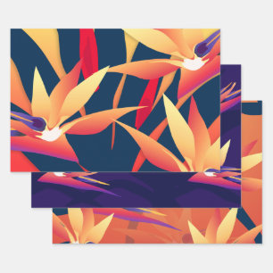 Hoja De Papel De Regalo Pájaro del paraíso tropical
