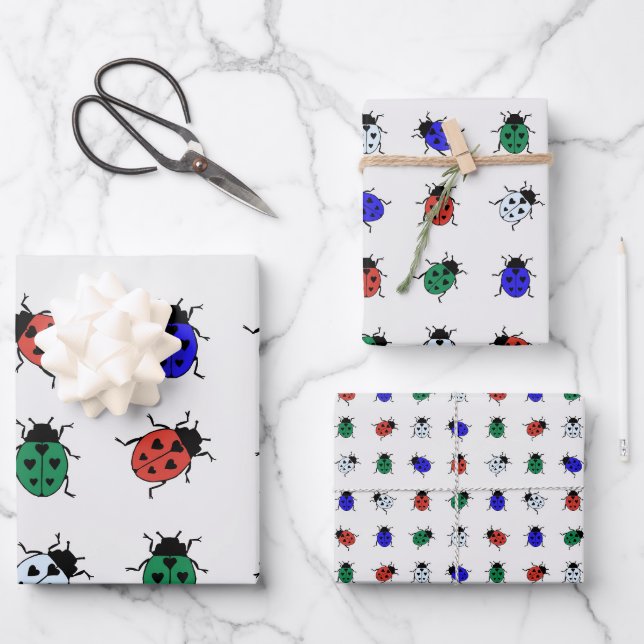 Hoja De Papel De Regalo Pájaros silvestres multicolores (Anverso)