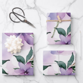 Hoja De Papel De Regalo Paleta de acuarela Lilac Frost