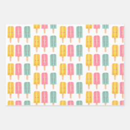 Hoja De Papel De Regalo Palitos de Helado de Verano