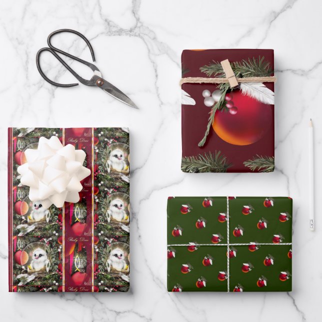 Hoja De Papel De Regalo Paloma bebé (Anverso)