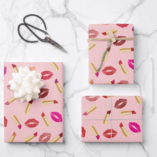 Hoja De Papel De Regalo Palos de labios (Anverso)