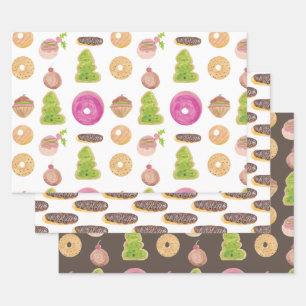 Hoja De Papel De Regalo Panadería caprichosa acuarela a mano de Navidad