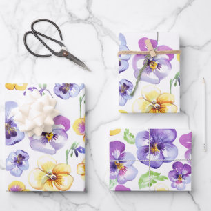 Hoja De Papel De Regalo Pansy Seamless
