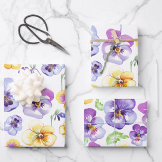 Hoja De Papel De Regalo Pansy Seamless