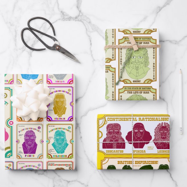 Hoja De Papel De Regalo Panteísmo, empirismo y racionalismo, hobbesiano (Anverso)