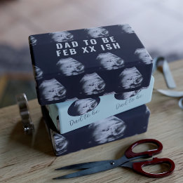 Hoja De Papel De Regalo Papá para ser ultrasonido Foto del Día del Primer 