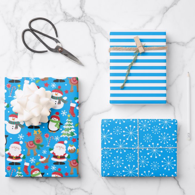 Hoja De Papel De Regalo Papás Noel (Anverso)