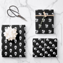 Papier cadeau rigolo tête de mort