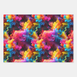 Hoja De Papel De Regalo Papier d'emballage coloré motif abstrait 