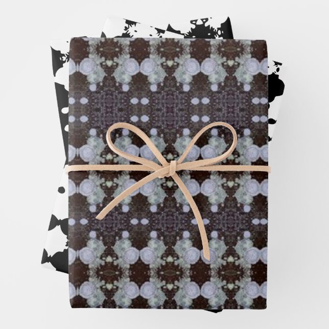 Hoja De Papel De Regalo Paquete con patrones de barras de árbol de luto (In situ)