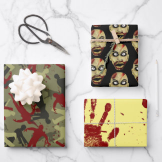 Hoja De Papel De Regalo Paquete Zombie