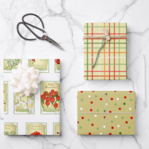 Hoja De Papel De Regalo Paquetes de semilla vintage y surtido