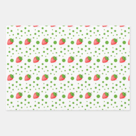 Hoja De Papel De Regalo Parche de fresa