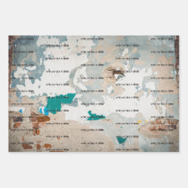 Hoja De Papel De Regalo Pared de ladrillo pintado de estilo loft