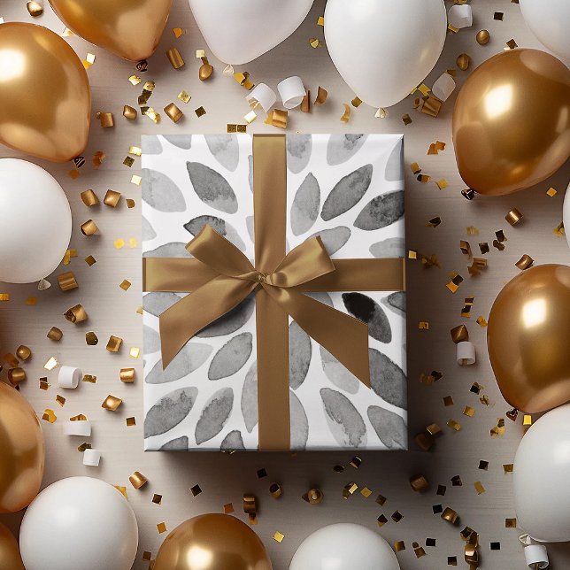 Hoja De Papel De Regalo Paredes de brocha acuarela - blanco y negro (Subido por el creador)